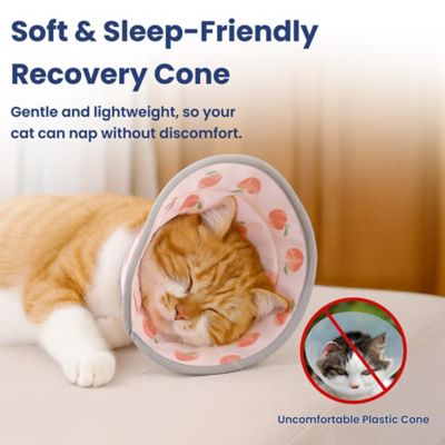 Image showing 1 th PawsPik Adjustable Dog & Cat Recovery Soft-Cone, Peach