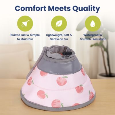 Image showing 3 th PawsPik Adjustable Dog & Cat Recovery Soft-Cone, Peach