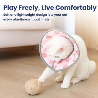 Image showing 6 th PawsPik Adjustable Dog & Cat Recovery Soft-Cone, Peach