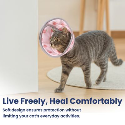 Image showing 7 th PawsPik Adjustable Dog & Cat Recovery Soft-Cone, Peach