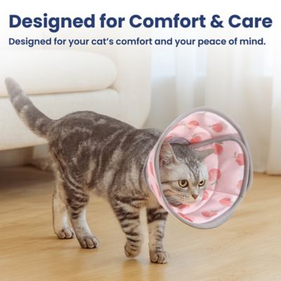 Image showing 8 th PawsPik Adjustable Dog & Cat Recovery Soft-Cone, Peach
