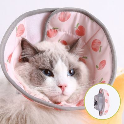 PawsPik Adjustable Dog & Cat Recovery Soft-Cone, Peach