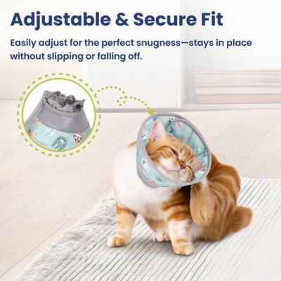 Image showing  Adjustable Dog & Cat Recovery Soft-Cone, Light Blue