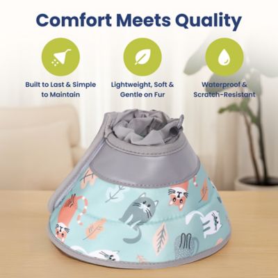Image showing  Adjustable Dog & Cat Recovery Soft-Cone, Light Blue