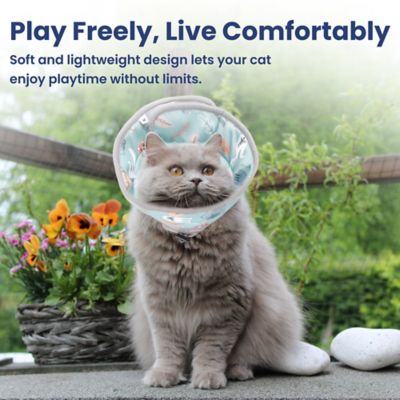 Image showing 6 th PawsPik Adjustable Dog & Cat Recovery Soft-Cone, Light Blue