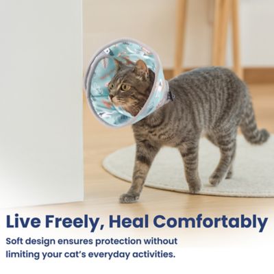 Image showing 7 th PawsPik Adjustable Dog & Cat Recovery Soft-Cone, Light Blue