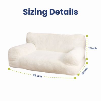 Image showing  Plush Support Sofa Bed for Dogs & Cats, White