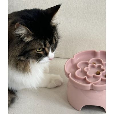 Image showing  Elevated Slow Feeder: Flower, Pink Blush
