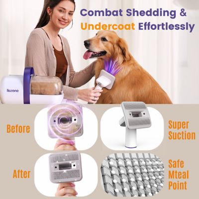 Image showing  LM5 4-in-1 Low-Noise Dog Grooming Vacuum: 12KPa Pet Hair & Home Cleaning Kit