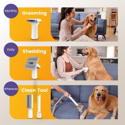 Image showing 5 th Oneisall LM5 4-in-1 Low-Noise Dog Grooming Vacuum: 12KPa Pet Hair & Home Cleaning Kit