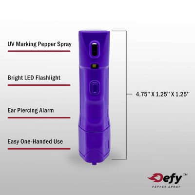 Image showing  Defy 3-in-1 Pepper Spray with Alarm & Flashlight, Purple