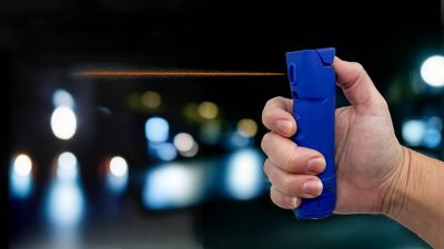 Image showing  Defy 3-in-1 Pepper Spray with Alarm & Flashlight, Blue