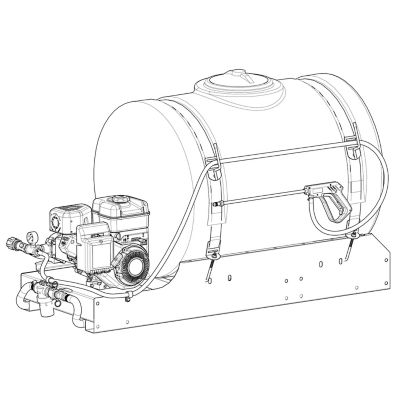 Image showing 1 th Fimco 110 Gallon Skid Sprayer Gas Powered Roller Pump