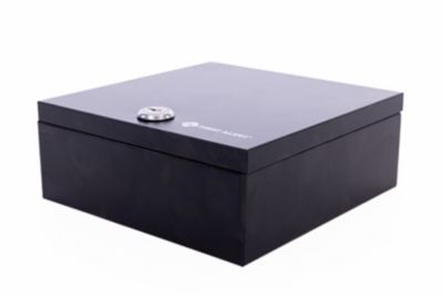 First Alert Cash and Key Locking Security Box, Made From Powder Coated Steel, 4-Slot Cash Tray or 10-Key Hanging Key Box.
