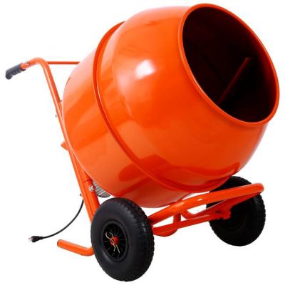 Image showing  8 cu. ft., 224L Portable Concrete Mixer 115V/60HZ, Orange
