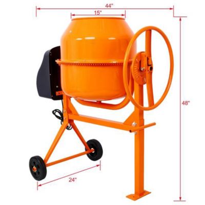 Image showing 9 th TMB Electric Concrete Mixer, 5 cu. ft, 650 W AC Motor