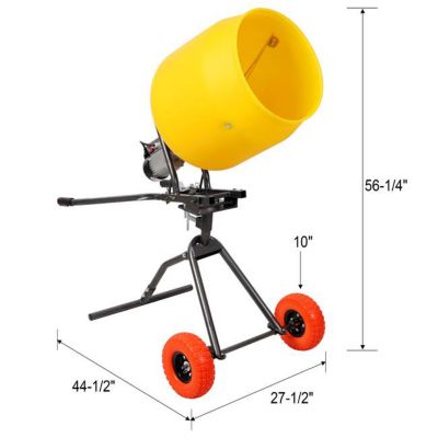 Image showing 9 th TMB 3.5 cu.ft., 100L Portable Electric Poly Drum Concrete Mixer, 115V/60HZ