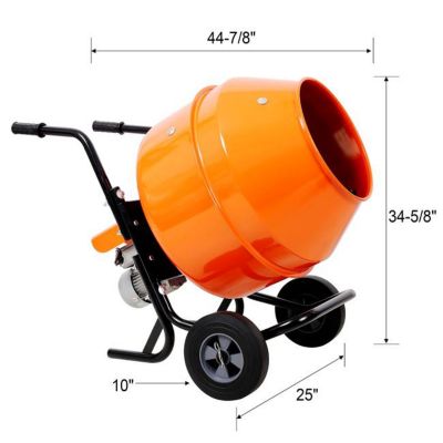Image showing 9 th TMB 5 cu. ft., 150L Portable Cement Concrete Mixer 115V-60HZ, Orange