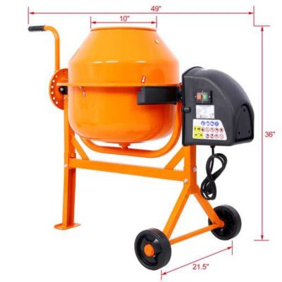 Image showing 9 th TMB Electric Concrete Mixer, 3 cu. ft, 110 V AC Motor