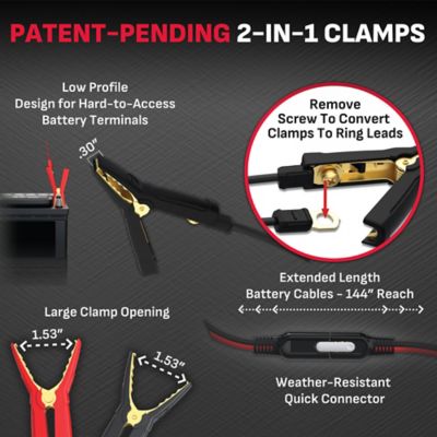 Image showing  Rugged 1 Amps Car Battery Charger and Maintainer, 3 in 1 Solution