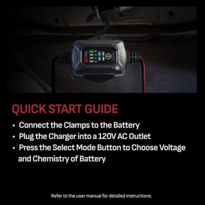 Image showing  Rugged 2 Amps Car Battery Charger and Maintainer, 3 in 1 Solution