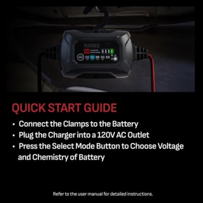 Image showing  Rugged 5 Amps Car Battery Charger and Maintainer, 3 in 1 Solution