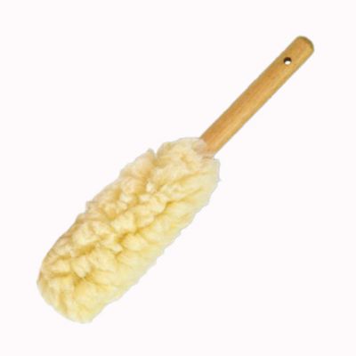 Swobbit Wooden Handle Sheepskin Wheel Brush, Soft, SW61900