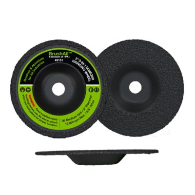 BrushAll 3 in. 3-in-1 Diamond Grinding Wheel, 36 Grit