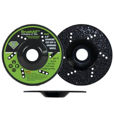 BrushAll 4.5 in. Diamond Cut-Off and Grinding Wheel (Type 27, 36 Grit)