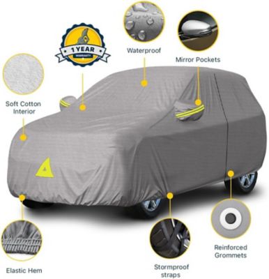 Image showing  All Weather Waterproof SUV Cover with Windproof Strap & Mirror Pocket (Up-181 in. L x 67 in. H)