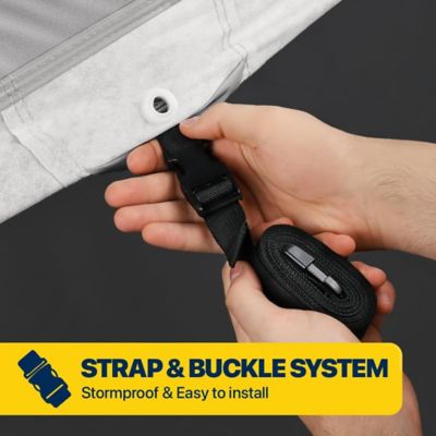 Image showing  All Weather Waterproof Truck Cover Windproof Straps (Fit upto 250 L x 71in. H, Max Cab 154 in.)