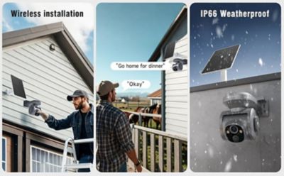 Image showing  4G Cellular Pan and Tilt Camera with Solar Panel with 1 Year Data