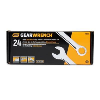 Image showing 4 th GEARWRENCH 24 pc. 12 pt. Long Pattern Combination SAE/Metric Wrench Set