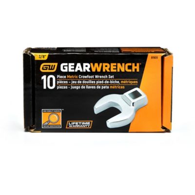 Image showing 2 th GEARWRENCH 10 pc. 3/8in. Drive Crowfoot Metric Wrench Set