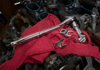 Image showing 4 th GEARWRENCH 10 pc. 3/8in. Drive Crowfoot Metric Wrench Set