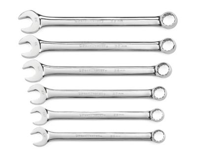 GEARWRENCH 6 pc. Metric 12 pt. Long Pattern Combination Wrench Set