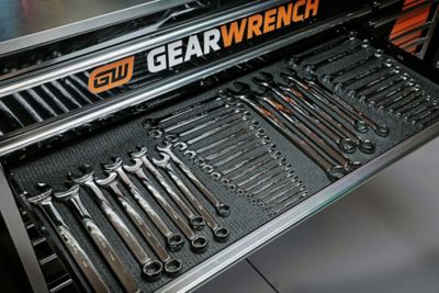 Image showing 2 th GEARWRENCH 44 pc. 12 pt. Long Pattern Combination SAE/Metric Wrench Set