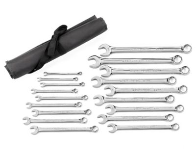 GEARWRENCH 18 pc. 12 pt. Long Pattern Combination Metric Wrench Set