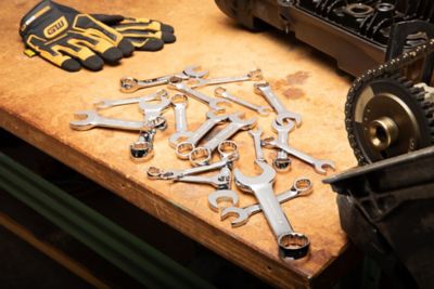 Image showing 7 th GEARWRENCH 20 pc. 12 Point Stubby Combination SAE/Metric Wrench Set