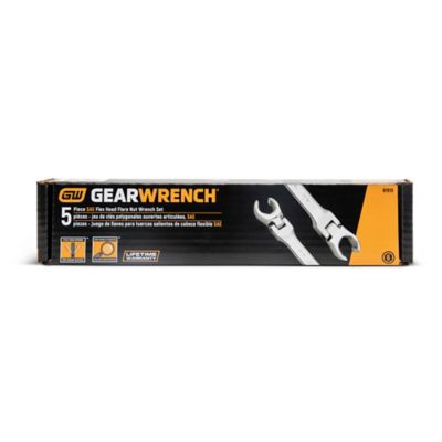 Image showing 4 th GEARWRENCH 5 pc. Flex Head Flare Nut SAE Wrench Set