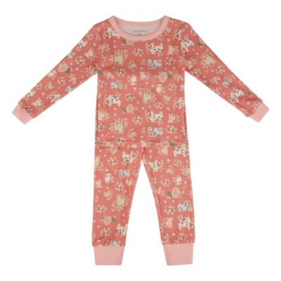 Rugged Bear Kids' Farm Pink Pyjama Set, 2 pc.