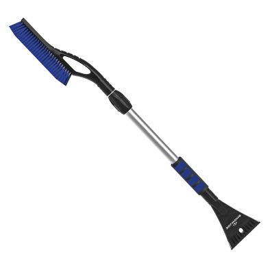 Snow Joe Winter Telescopic Snow Removal Brush + De-icing Shovel Ergonomic Brush Head Design 45 in. Telescopic