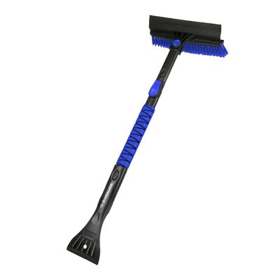Snow Joe Winter Telescopic Snow Removal Brush + De-icing Shovel Ergonomic Brush Head Design 40 in. Telescopic