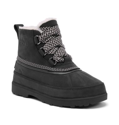 SOREL Women's Ambler Fireside Chukka Waterproof Boot, 10 M,Black