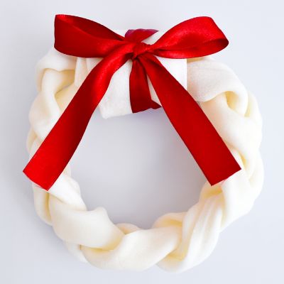 Canine Chews 4-5 in. Natural Braided Rawhide Wreath, 5 pk.