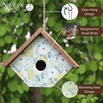 Image showing  Blooming Nest Decorative Wren House