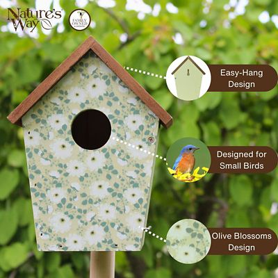 Image showing  Olive Blossoms Decorative Bluebird House