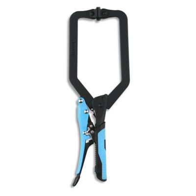 OX Auto Adjust 10 in. Long Reach C Clamp with Swivel Pad, Gripped