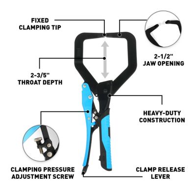 Image showing  Auto Adjust 7 in. C Clamp, Gripped