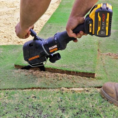 Image showing  AllSaw Cordless Landscaping Wood and Turf Kit Powered by DEWALT (1 Turf Blade, 1 Wood Blade)